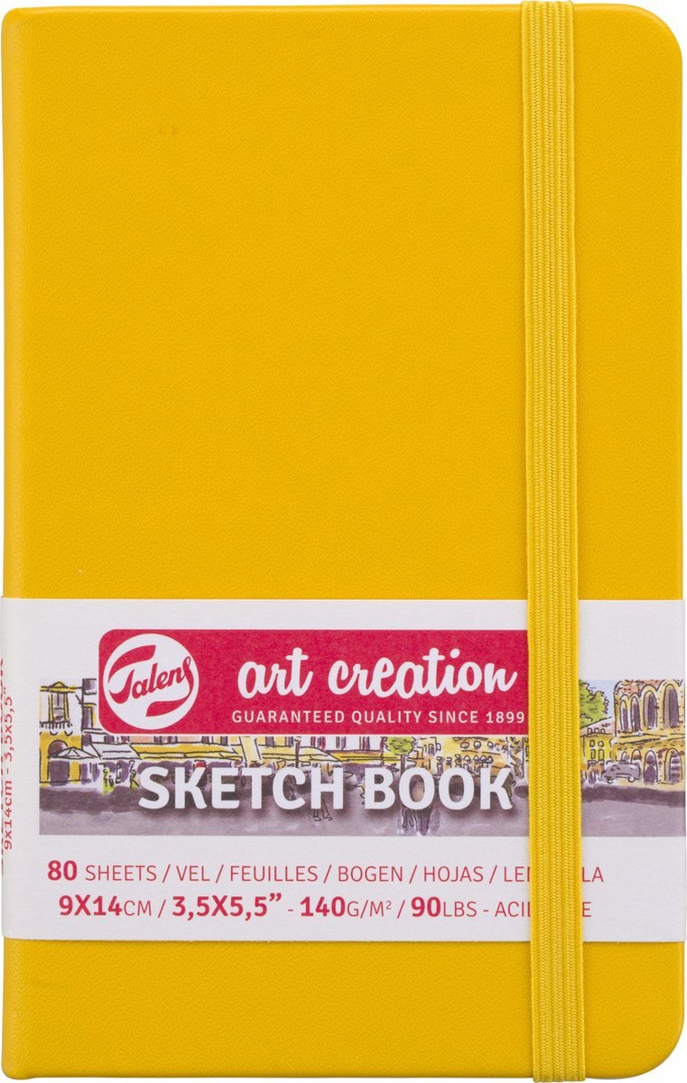 Royal Talens Schetsboek 9x14 cm 140g golden yellow