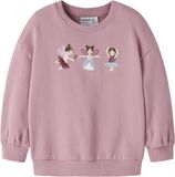 NAME IT NMFVALONA LS LONG RLX SWEAT UNB Meisjes Sweatshirt Lilas Katoen Maat 92