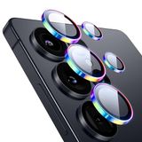 ESR pour Galaxy S25 Ultra Protection d'objectif, protecteurs d'objectif individuels, verre rigide ultradun résistant aux rayures avec bord en aluminium, compatible avec la coque Galaxy S25 Ultra, 1 jeu, chromatique