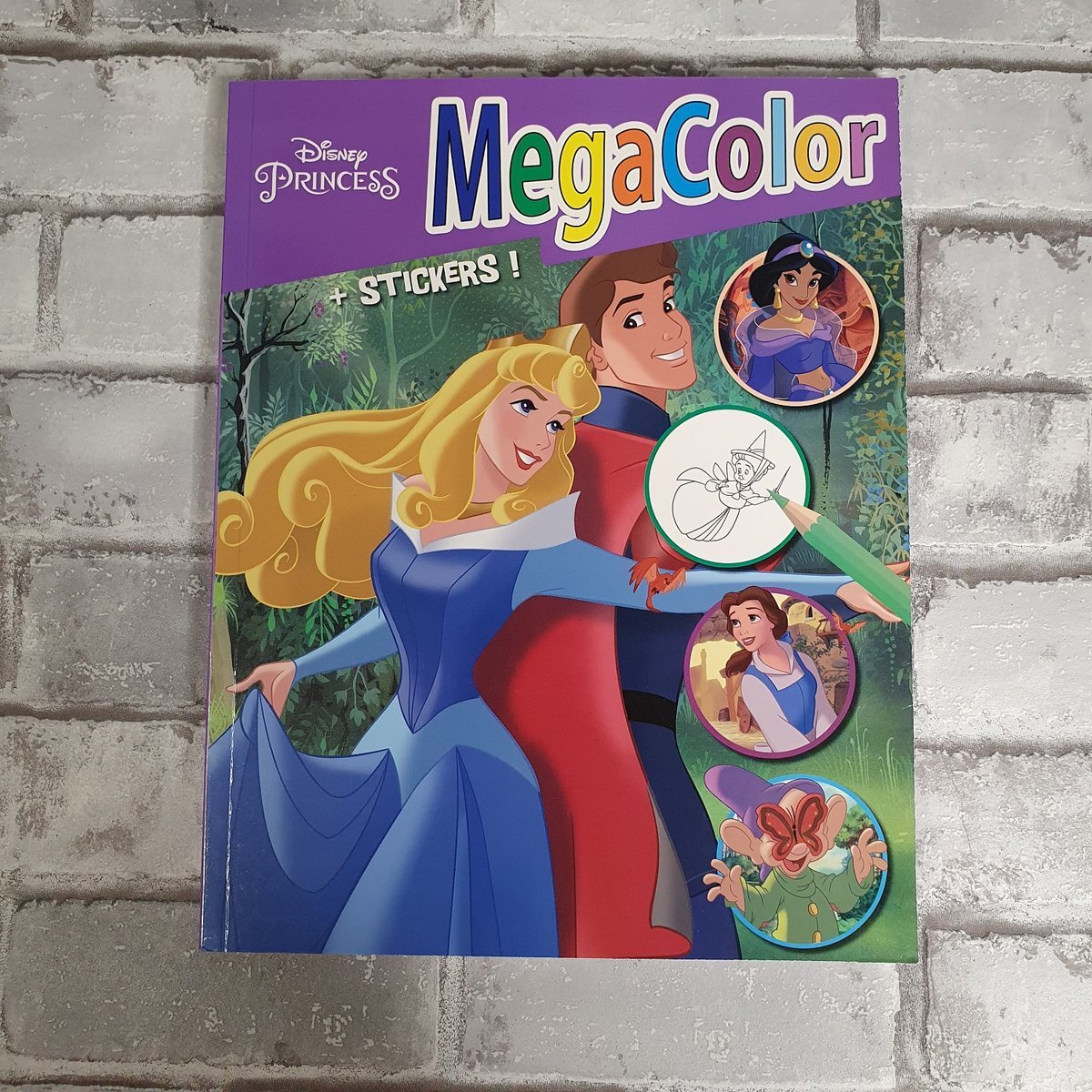 megacolor kleurboek, princess, met stickers