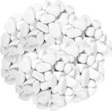 Concorde 4x decoratie steentjes - wit - 1,4 kg - kiezelstenen - hobby stenen - 1-2 cm