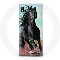 Maniacase Etui voor Samsung Galaxy A10 zwart paard