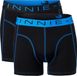Vinnie-G Boxershorts 2-pack Black/Blue Stitches - Maat L