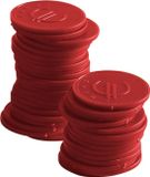 BarUp Consumptiemunten / Drankmunten Rood Ø25mm (100 Stuks)