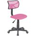 BAKAJI Draaibaar bureau, in hoogte verstelbaar, stoel met wielen, kantoor, kinderkamer, ergonomische rugleuning van ademend net, gevoerde zitting (roze)