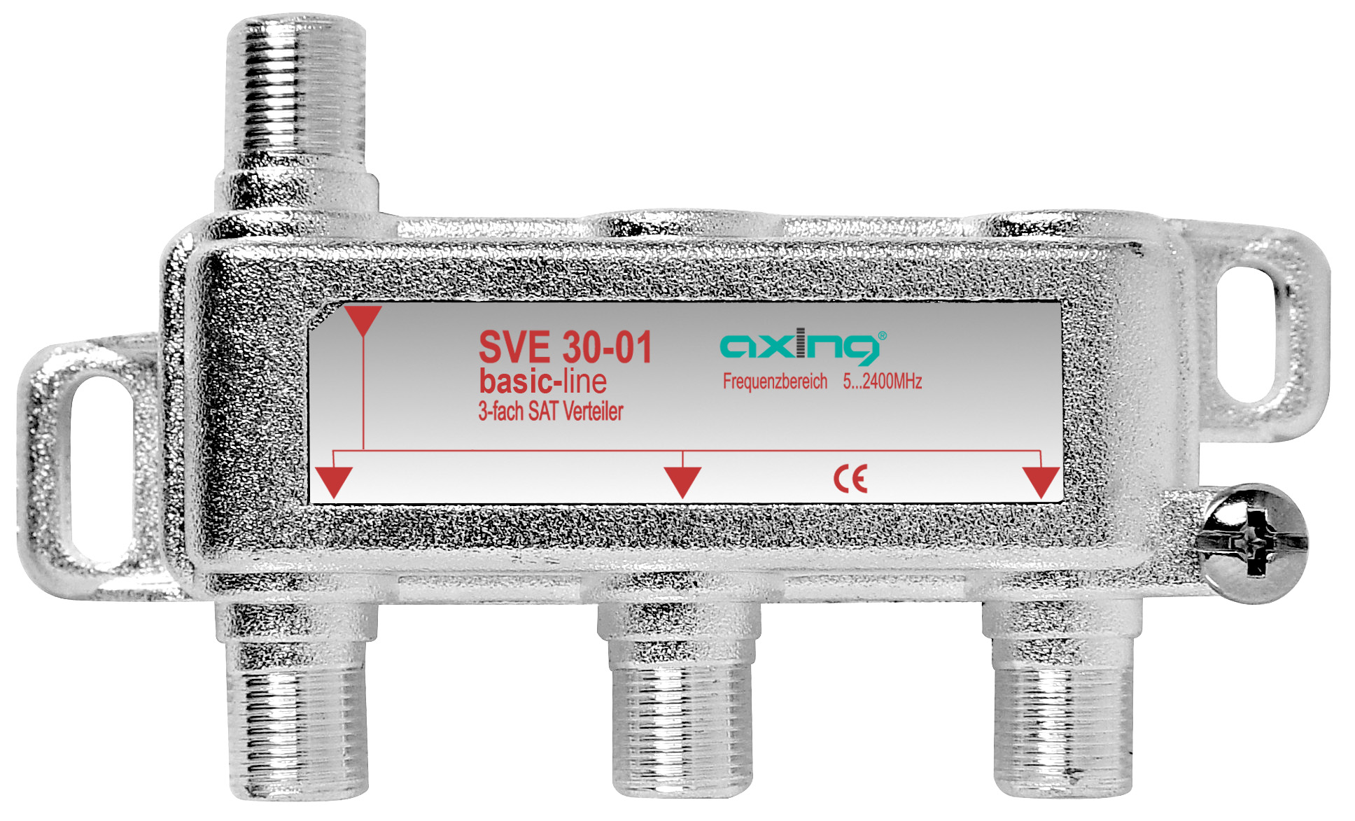 AXING SVE03001 Zilver 77x52x17mm 75ohm