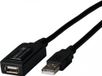 EFB Elektronik USB 2.0 A Male naar USB 2.0 A Female Kabel 5 meter Zwart