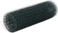 Merkloos Kippengaas Geplastificeerd - 10 x 0.5 Meter - Fijnmazig 12x12 mm - PVC Coating Groen