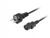 Lanberg Câble d'alimentation Cee 7/7 -> Iec 320 C13 1,8M Pour TV-Moniteur