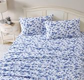 Laura Ashley Home - Kingsize lakens, katoenen flanellen beddengoedset, geborsteld voor extra zachtheid en comfort (Emelisa, kingsize)