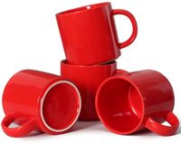 OEM Shenzhen Haorui Industrial Technology Co., Ltd. Stapelbare koffiemokken - keramisch - set van 4 - rood