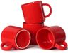 OEM Shenzhen Haorui Industrial Technology Co., Ltd. Stapelbare koffiemokken - keramisch - set van 4 - rood