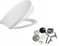 Ramm toiletzitting, compatibel met Geberit iCon Slim, met zachte sluiting, wit