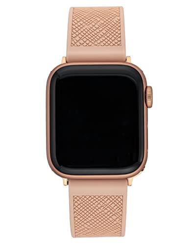 Anne Klein Siliconen Fashion Band voor Apple Watch Veilig, verstelbaar, Apple Watch Band Vervanging, Past op de meeste polsen, Blush Pink, 42/44/45 mm, Blush Roze, 42/44/45mm