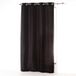 Wicotex Rideau à œillets 140x260cm microfibre absolu noir