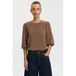 Selected Selected oversized trui met plooien - bruin