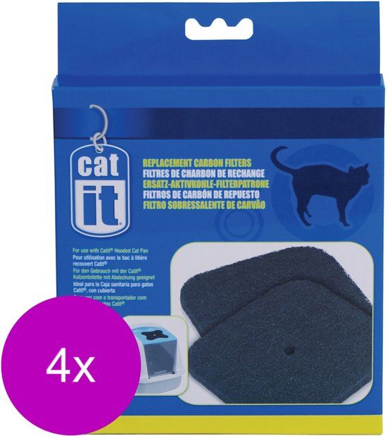 Catit Koolfilter Kattentoilet - Kattenbakaccessoires - 4 x 2 stuks