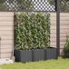 Maison Exclusive - Pot de plante de jardin, 3 pièces, noir, 120 x 40 x 143 cm, plastique PP
