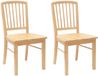 vidaXL Eetstoelen 2 stuks Massief Rubberhout Naturel 50 x 52,5 x 91 cm