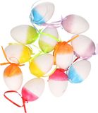 Humbert Und Brandt Gmbh Decoratie paaseieren - 12x - kunststof - ombre - 6cm hoog - paasdecoratie met ophanglint