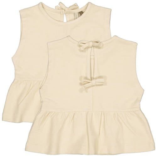 LEVV Little mouwloze top beige