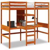 VidaXL Hoogslaper Grenenhout 80x200 cm Wasbruin