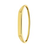 Lucardi Dames 14 karaat geelgouden ring met bar