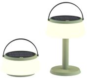BOLD Draagbare Solar LED Tafellamp voor Binnen en Buiten, Touchbediening, Traploos Dimbaar, 280 lm, 2700K, IP44, Oplaadbaar via Zonne-energie en USB-C, Tot 4 Uur Gebruik, Groen