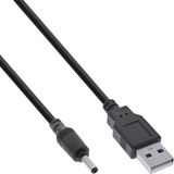 InLine USB-A - DC plug kabel | 3,5 x 1,35mm | max. 5V/3A (15W) | zwart | 1 meter