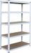Merkloos Relaxdays Zware stelling - wit-bruin - 100x200x50 cm - met planken