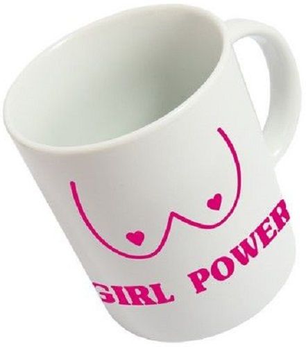 Fisura mok Girl Power 355 ml keramiek wit/roze