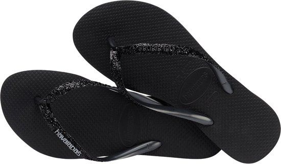 Havaianas SLIM GLITTER II - Zwart - Dames Slippers - Maat 41/42 - Teenslippers - Lente/Zomer 2024
