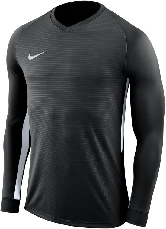 Nike Tiempo Premier LS Jersey Sportshirt - Maat M - Mannen - zwart/wit