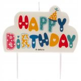 Dekora Happy Birthday Taart Decoratie Kaars - Feestelijke Verjaardag Topper