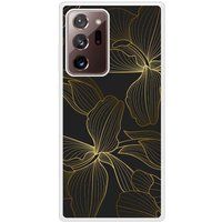 Samsung Bedrukt siliconen hoesje compatibel met Galaxy Note 20 Ultra Golden flowers
