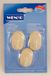 Wenko 4421023100 ovale haken medium, kunststof, set van 3, 2,5 x 4 x 2 cm, beige