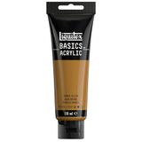 Liquitex Basics 8870049 Monopigmenteerde acrylverf, kunstenaarspigmenten, lichtecht, gemiddelde viscositeit, archiefkwaliteit, zijdeglanzende afwerking, 118ml - Bronze Yellow
