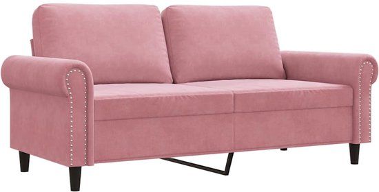 vidaXL Tweezitsbank 140 cm fluweel roze