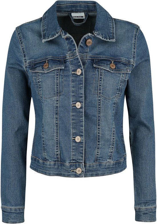 NOISY MAY NMDEBRA L/S BLUE DENIM JACKET NOOS Dames Jas - Maat XXL