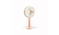 QUSHINI - Oplaadbare accuventilator, draagbaar, stil, tafelventilator met 3 snelheden, ideaal voor kantoor, woonkamer of slaapkamer, kleur roze, QUSOTHALL-017015