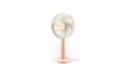 QUSHINI - Oplaadbare accuventilator, draagbaar, stil, tafelventilator met 3 snelheden, ideaal voor kantoor, woonkamer of slaapkamer, kleur roze, QUSOTHALL-017015