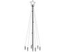 vidaXL Sapin de Noël avec piquet de terre 108 LED blanc chaud 180 cm