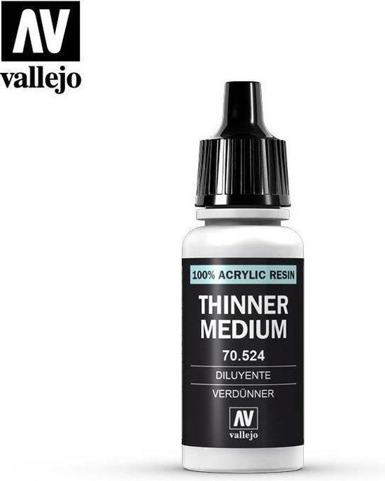 Vallejo 70524 Thinner Medium (17 ml) - Verdunner - Acrylverf