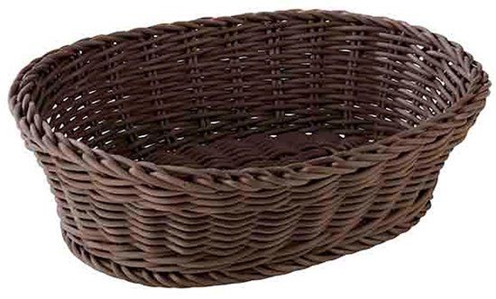 APS Buffetmand ovaal "Profi Line" 25x19xh6,5 cm Bruin