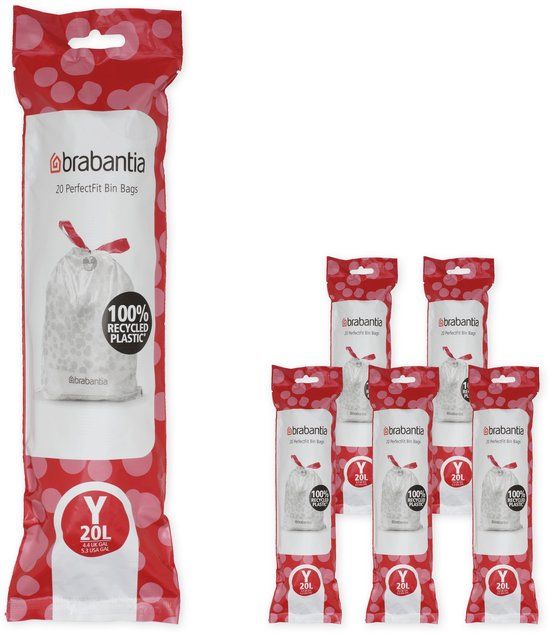 Brabantia PerfectFit Vuilniszakken - 20 l - Code Y - 120 stuks