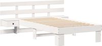 vidaXL Bedframe met hoofdeinde Wit Massief grenenhout 100 x 200 cm
