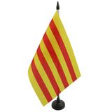 AZ FLAG Tafelvlag Catalonië 21x14 cm Polyester 100D Plastic Voet