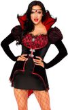 Leg Avenue Bloodsucking Bombshell Dress and Jacket Kostuum - M - Zwart/Rood