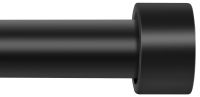Tringle à rideaux, 304,8–609,6 cm, 2,5 cm (1 pouce), noir, réglable, résistant