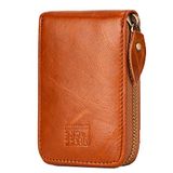 BRASS TACKS Leathercraft Creditcardhouder Rits Card Gevallen Houder voor Mannen Vrouwen Echt Leer RFID Blokkerende Mini